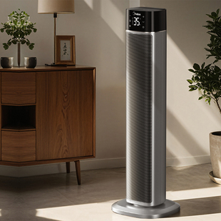 美的暖风机立式智能语音PTC陶瓷发热跌倒断电恒温HFT22FBR大功率