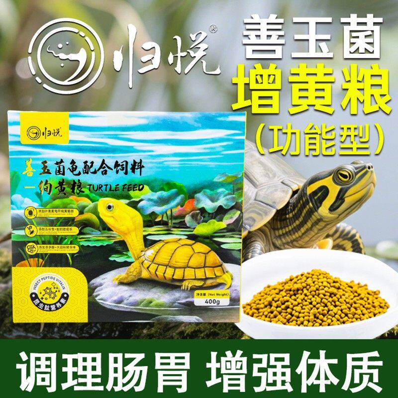 归悦龟粮增黄善玉菌黄喉小青头盔蛋龟黄泽水龟发色黄缘箱龟专用粮