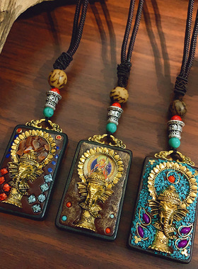 尼泊尔平安牌项链复古民族风