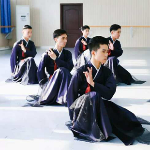 舞依恋厂家定做朝鲜族舞蹈服装群舞韩服表演出练习服男装舞台定制