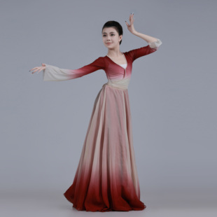 古典渐变舞蹈裙排练练功服服饰剧目演出定制演出服女生定制舞蹈服