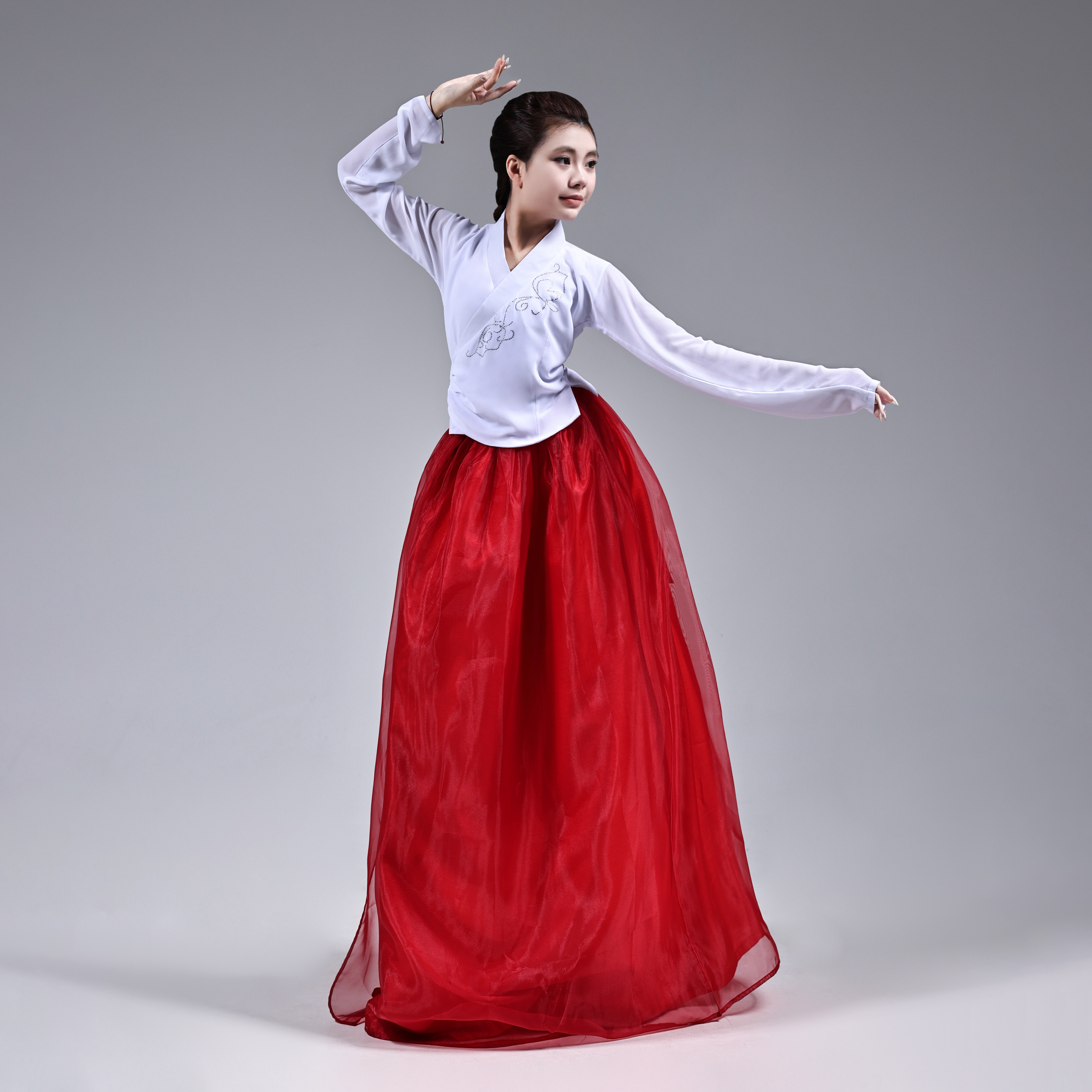 朝鲜族民族风服饰延边演出服成人女新款舞蹈比赛练功服表演舞蹈裙