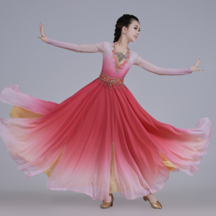 维族女生定制表演服成人舞台演出剧目服装民族风舞蹈艺考比赛舞服