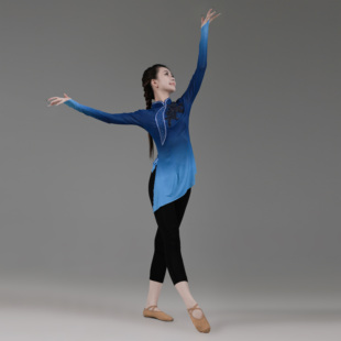 古典舞蹈身韵服艺考表演练功服胶州舞蹈演出排练服饰定制剧目纱衣