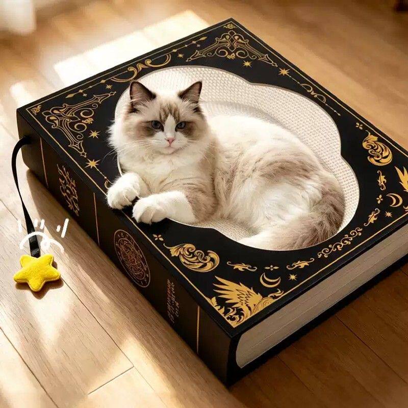 猫窝猫抓板魔法书四季通用超大号耐抓耐磨不掉屑白牛卡磨爪猫玩具
