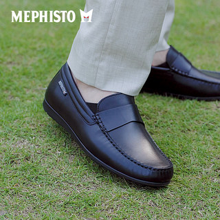 MEPHISTO/马飞仕图豆豆鞋男士真皮休闲皮鞋一脚蹬乐福鞋 ANTONINO