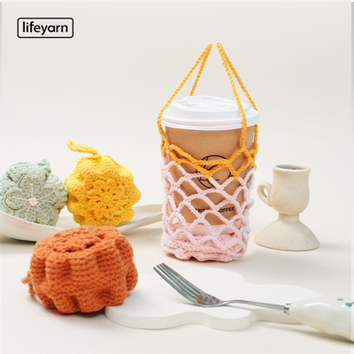 lifeyarn新品可可中秋材料包月饼网兜杯套钩针编织手工diy送礼