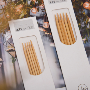 织毛线毛衣围巾竹针手工编织工具 双头棒针 30cm 五根装