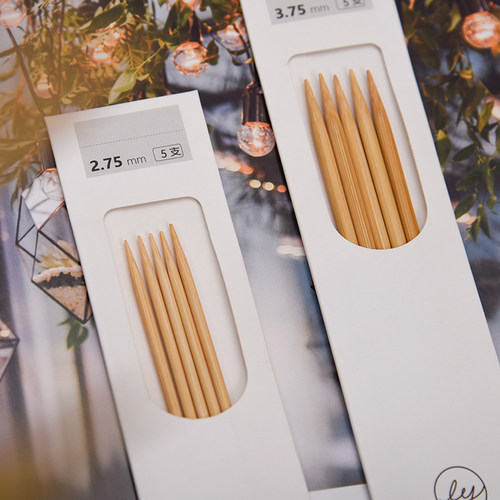 竹制双头棒针30cm5根装