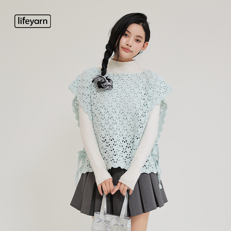 lifeyarn可可钩针手工编织毛线材料包DIY披肩小清新,服饰配件/皮带/帽子/围巾,毛线,淘宝优惠券,粉丝福利购,淘宝优惠卷