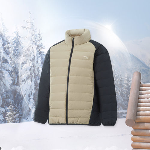 李宁正品男大童保暖短款羽绒服