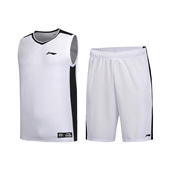 透气舒适帅气针织运动服AATP001 新款 正品 李宁男子篮球服比赛套装