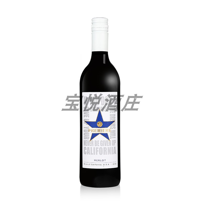美国进口马克斯威酒庄加州首映美乐2016干红葡萄酒750ml*1