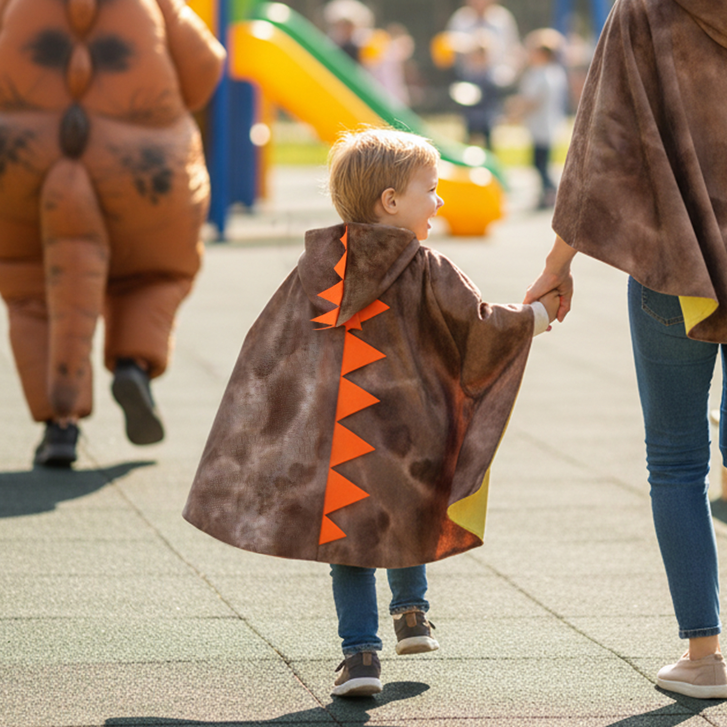 小恐龙斗篷儿童披风讲故事易穿脱