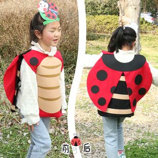 万圣节瓢虫动物表演服装头饰马甲毛毛虫蜜蜂儿童舞台剧扮演出服
