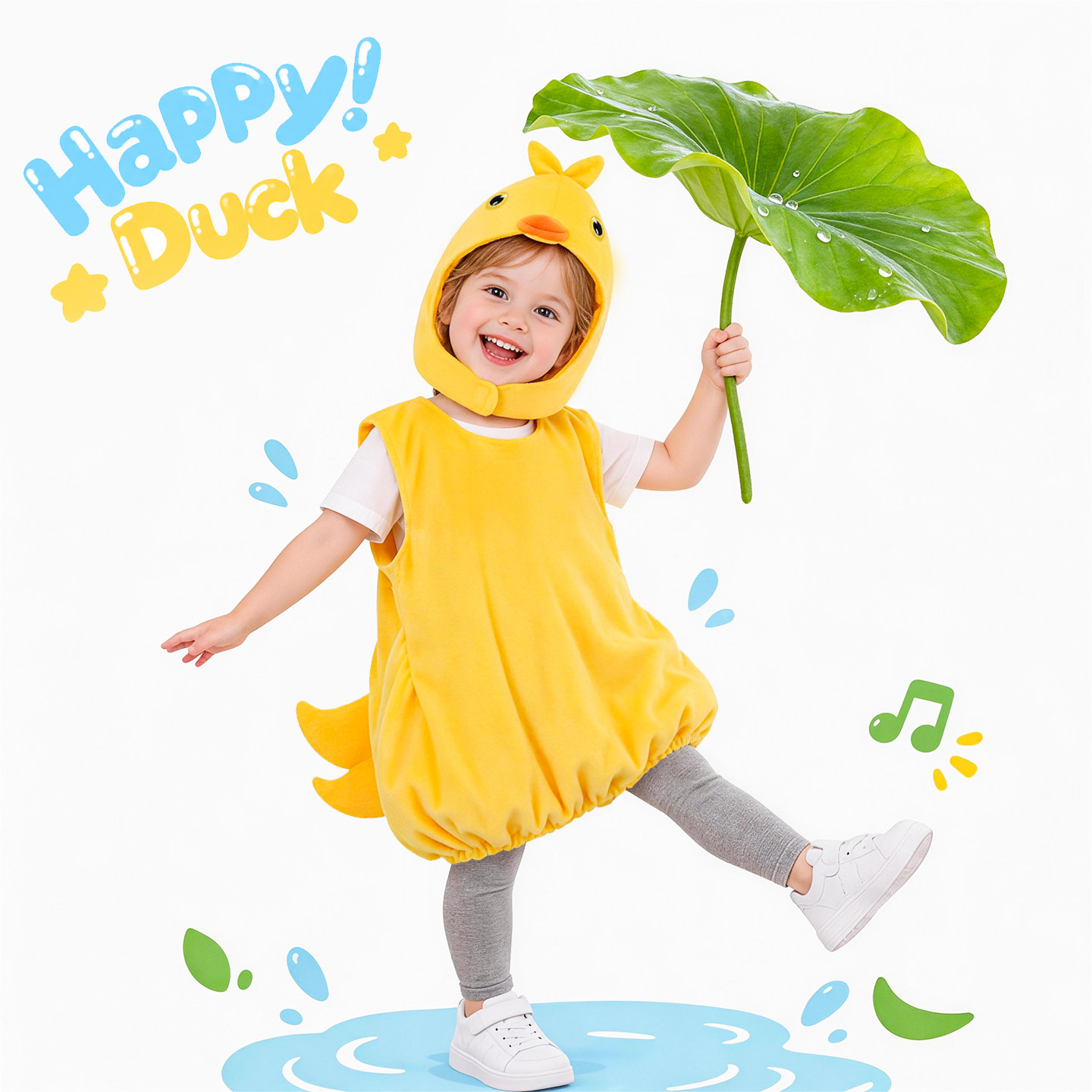 儿童小黄鸭演出服男女童幼儿园六一舞蹈服鸭子卡通动物表演服装