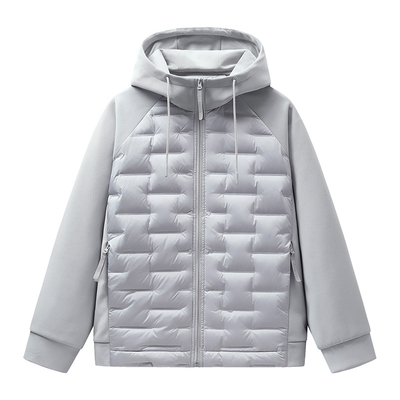 2025秋冬季青少年连帽羽绒服内胆男轻薄保暖内搭学生格子校服神器