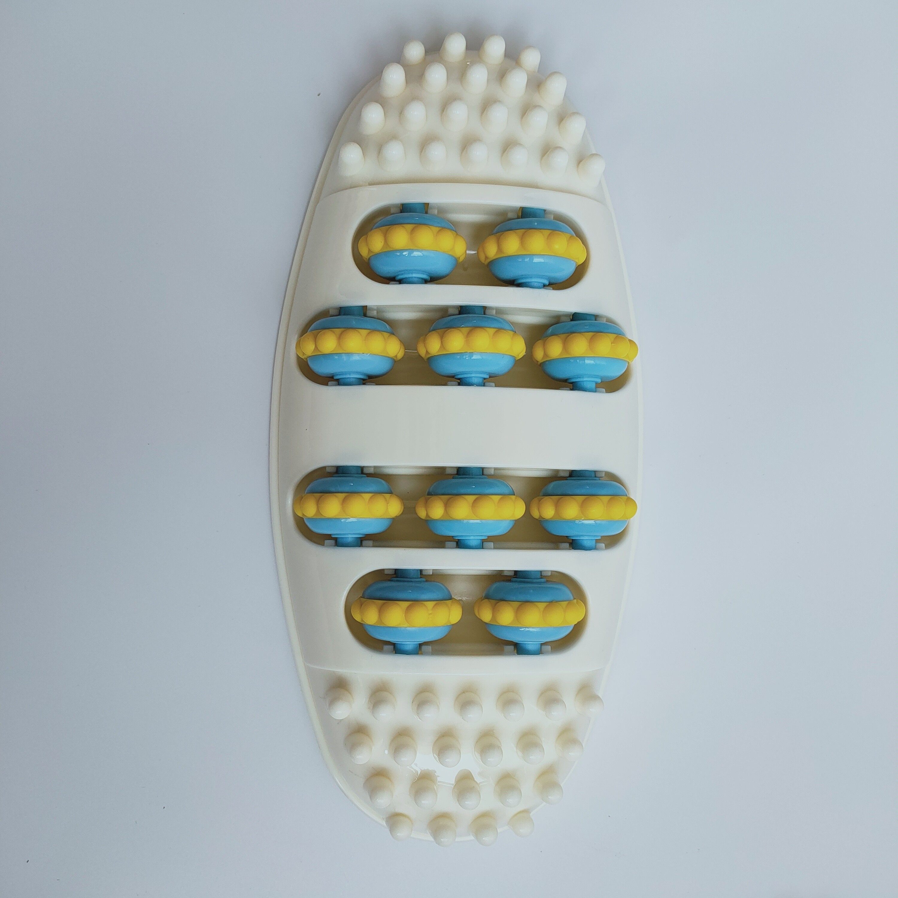 正品达贺椭圆形脚底4排滚轮足底按摩器轮穴位脚盘迷你10458