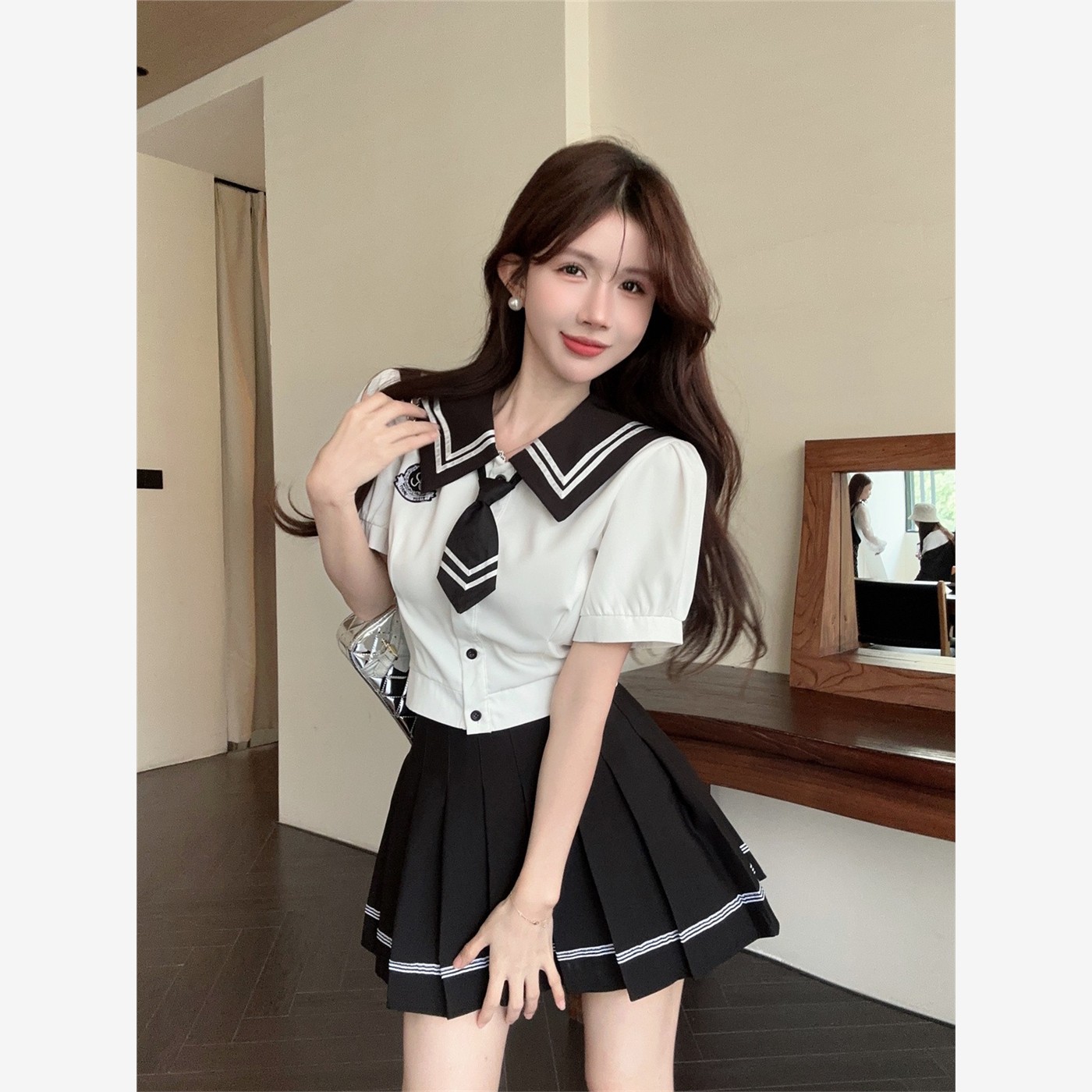 夏季学院风jk制服套装女
