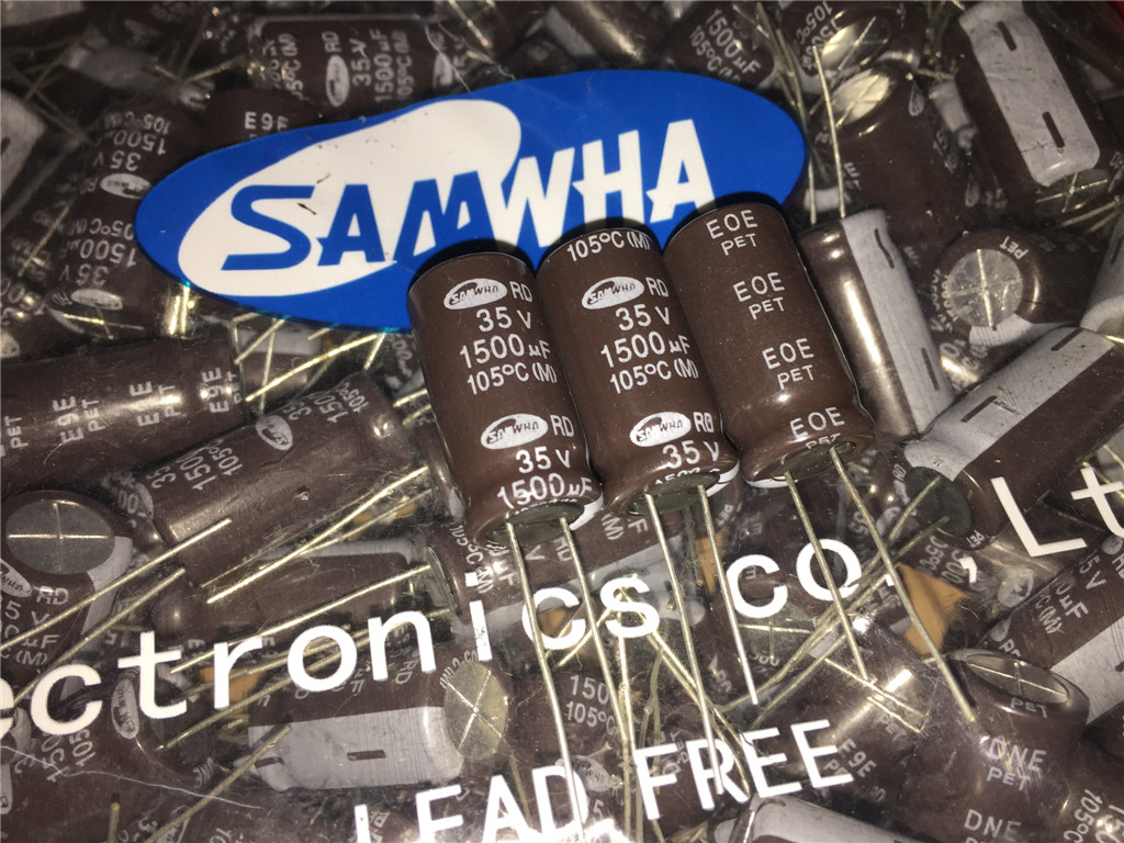 35V1500UF 韩国三和SAMWHA 1500UF 35V 12.5X25 RD 105度 电容器