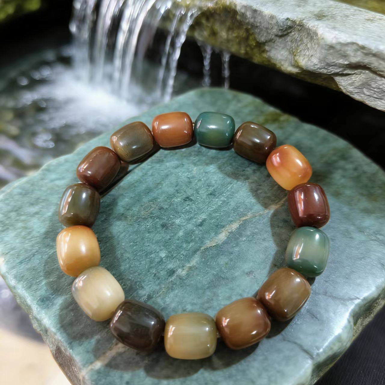 精品纯天然菩提根手串女菩提子小年糕盘玩手链学生绕指柔盘串文玩