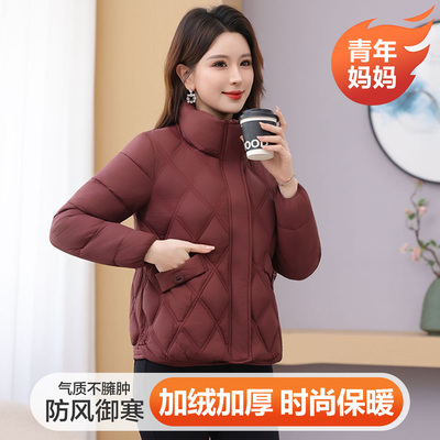 秋冬羽绒棉服女中长棉袄护士外套