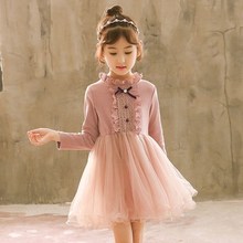 小女孩女童加绒儿童装 中大童洋气公主裙子春秋冬季 长袖 洛丽塔洋装