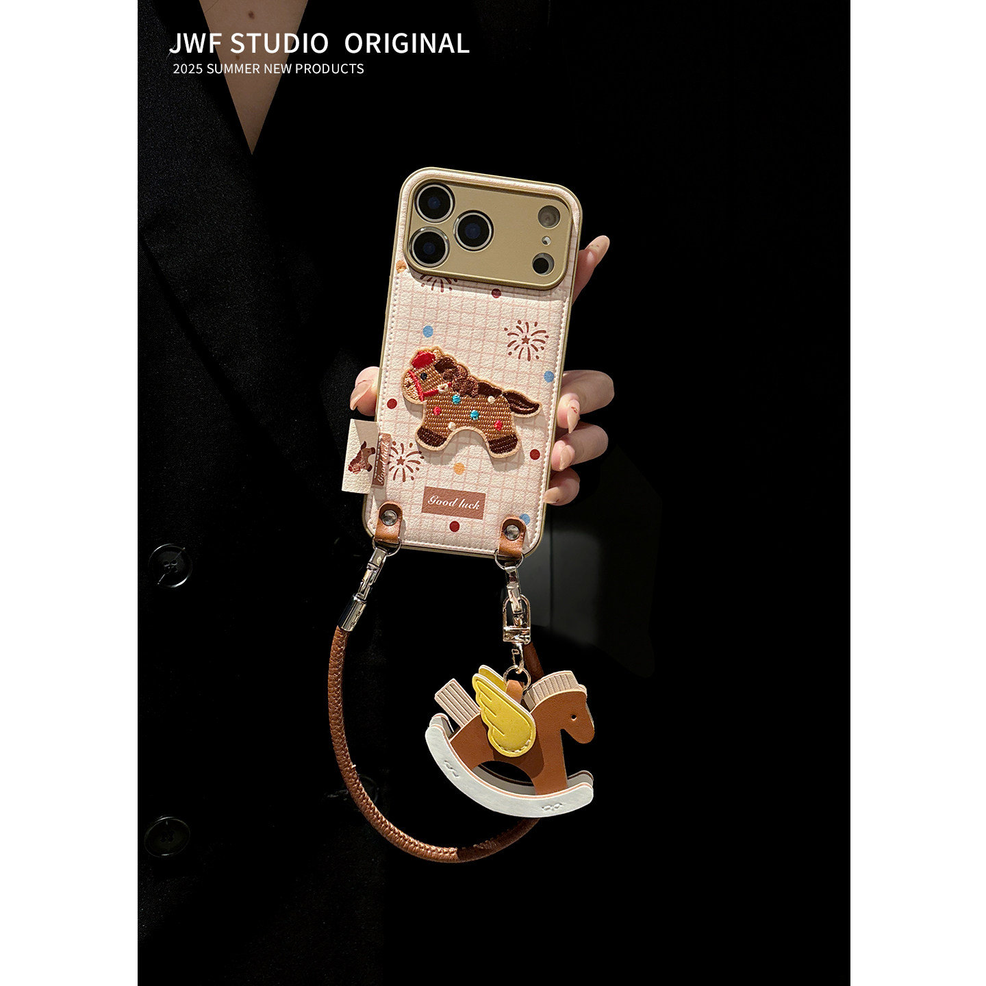 2026刺绣马年适用苹果17promax手机壳棕iphone15promax发财16Pro防摔15Pro小马13新年本命年波点女14软保护套,3C数码配件,手机保护套/壳,淘宝优惠券,粉丝福利购,淘宝优惠卷