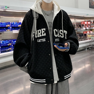 2025秋季新款港风情侣高品质假两件刺绣棒球服JK272-P105138图片