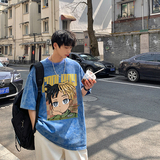 2025夏季港风男士短袖水洗蜡染高品质短袖男XS004-P3558，男装T恤，星座912-1（原星座914-5）