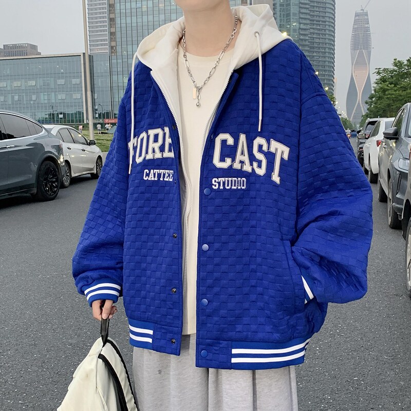 2025秋季新款大码高品质刺绣假两件棒球服外套JK272-P105138图片
