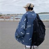 2025秋季新款印花牛仔夹克男情侣学生夹克JK528-P6588，男装夹克，星座912-1（原星座914-5）