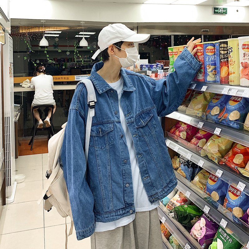 2025春季新款港风大码情侣牛仔印花夹克外套男JK504-P65,男装夹克,星座912-1（原星座914-5）