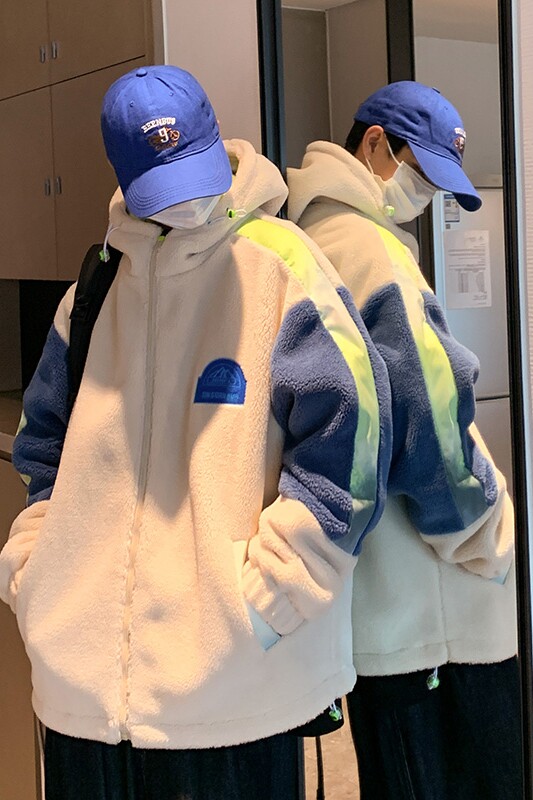 2025秋冬季港风新款高品质羊羔毛情侣学生棉衣外套男Y8015-P115,男装棉衣,星座912-1（原星座914-5）