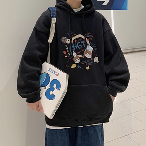 2025春季港风新款宽松型情侣印花卫衣男VE003-P4058图片