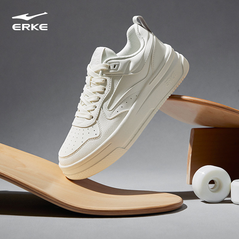 鸿星尔克板鞋女鞋空军一号秋冬季新款小白鞋厚底白色休闲运动鞋,运动鞋new,板鞋,淘宝优惠券,粉丝福利购,淘宝优惠卷