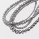 施家真多麻清冷月光银灰色珍珠项链正圆强光手工串珠珍珠手链B143