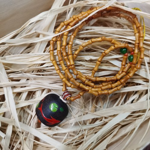 大鱼海棠锦鲤天然大漆非遗手工绘制定制项链