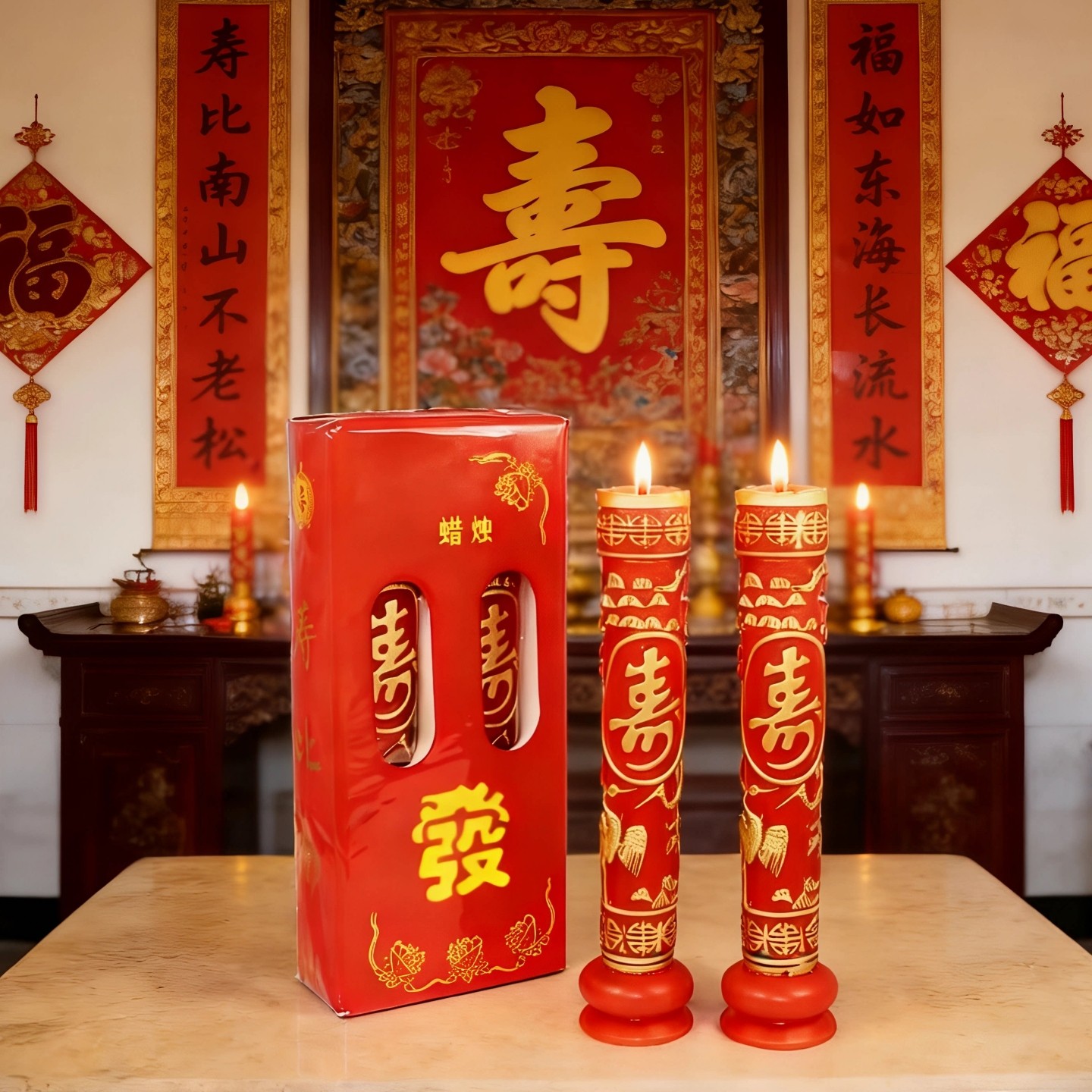 寿宴布置用品寿字蜡烛寿星贺寿喜烛老人生日寿星做大寿烛祈愿长寿