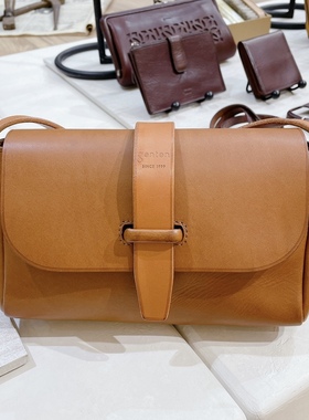 日本代购包税直邮 genten 牛皮环扣休闲单肩斜挎包 43380 人气
