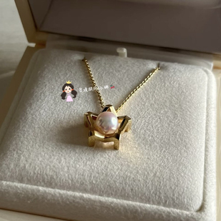 日本购直邮 MIKIMOTO 御木本 五角星立体M项链 18k 7.25mm 50cm
