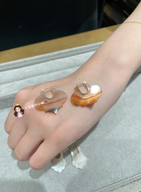 日本代购直邮 talkative 虎眼 18k金 耳钉饰品 小众时尚百搭