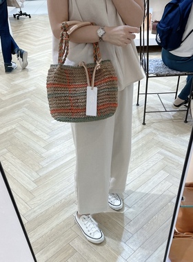 日本代购直邮 genten 23新款草编包 托特包小号 43596