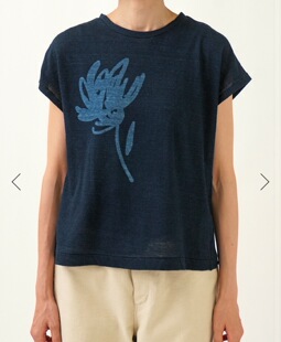 蓝染短袖 T恤 日本制 pallas 胸围93cm 均码 palace 日本购