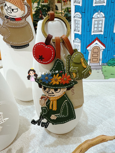 日本购 moomin姆明genten联名 限定挂件钥匙扣 牛皮 25/6