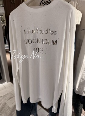 日本购直邮 ance 新款长袖T恤 1996 镜面水钻