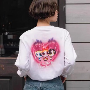 日本购Freaks store联名飞天小女警纯棉长袖T恤100%纯棉 北京现货