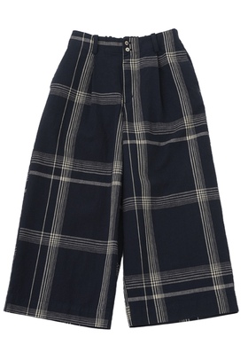 日本购 pallas palace 宽松阔腿裤 休闲裤 松紧 25/12 格纹