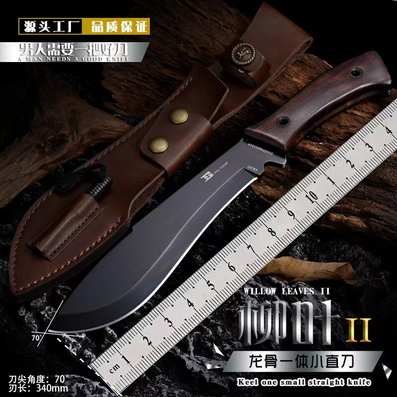手工锻打高硬度户外砍柴开路弯刀丛林排障防身刀多功能锋利水果刀图片