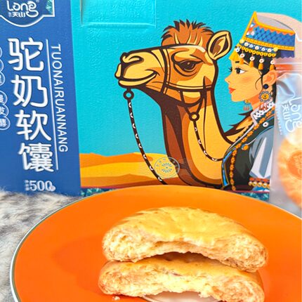 新疆龙跃天山驼奶软馕420g木糖醇独立小袋开袋即食盒装驼奶软馍袋